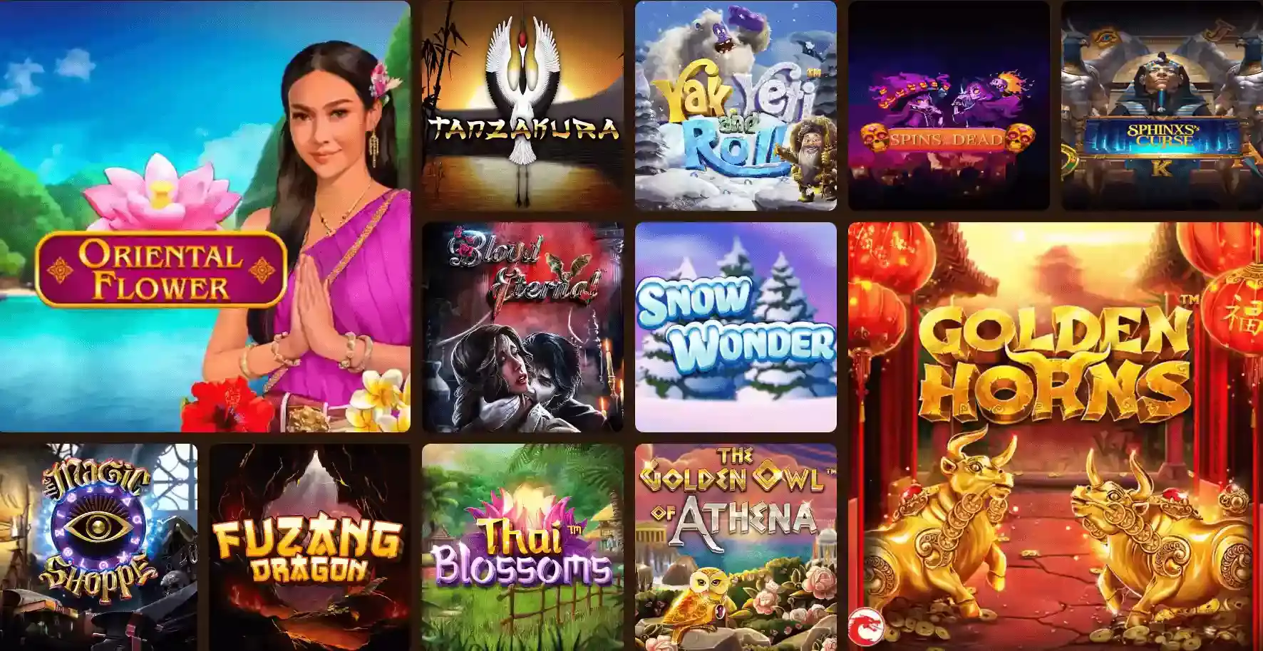 Grid de categorías de juegos
